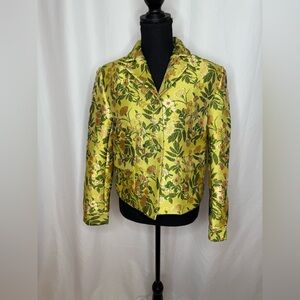 NWT Elegant Floral Tapestry Boyfriend Blazer